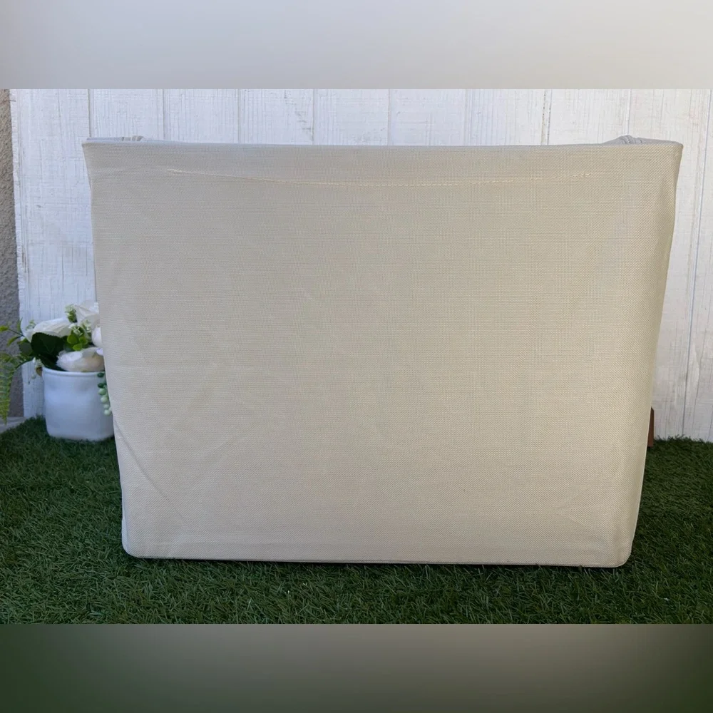 Sorbus Storage Bins, Foldable Stackable Container Beige = 6  bins NEW